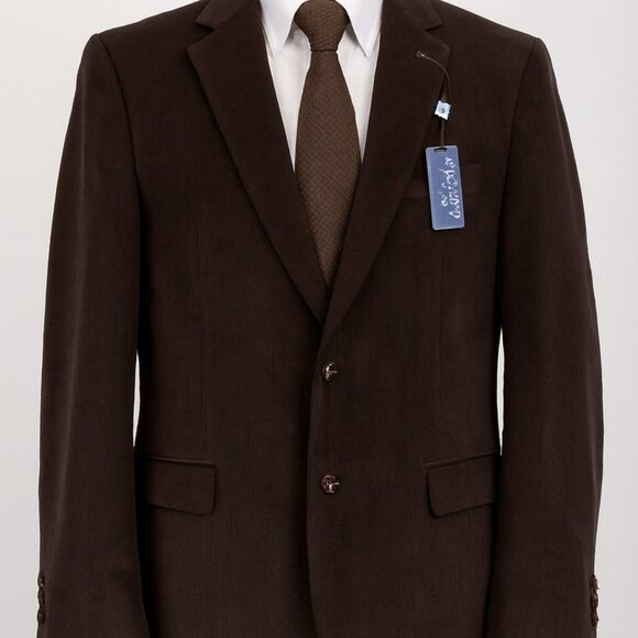 Chaps Other - NEW Chaps Corduroy‎ Blazer Jacket Sport Coat Men's Size 42L Dark Brown